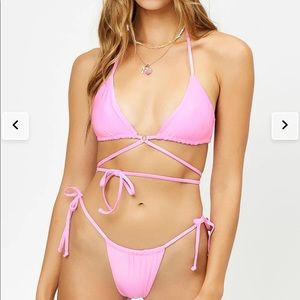 Tia Satin String Bikini Top and Bottom